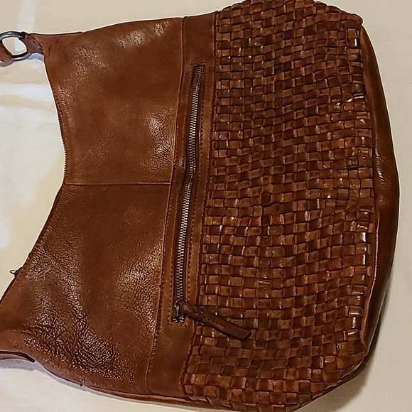 Vilenca Holland Brown Leather Woven Shoulder Bag Boho Bohemian Purse Soft - Picture 2 of 16